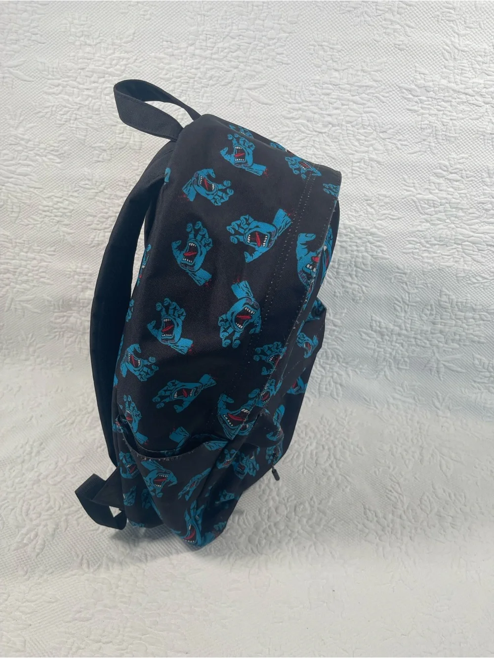 Herschel Supply Company Black Backpack with Blue Graphic Hands